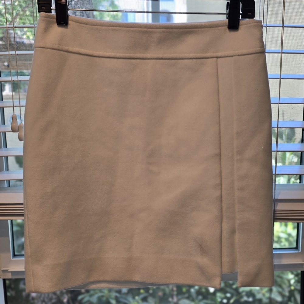 White House Black Market Womens A-Line Skirt Soft Texture Skirt - White Classic